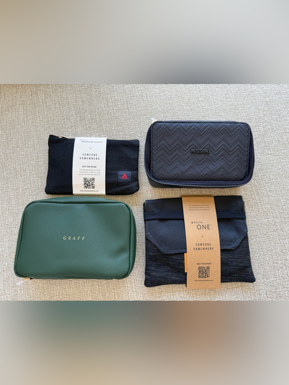 Airlines Amenity Kits (Set of 4)